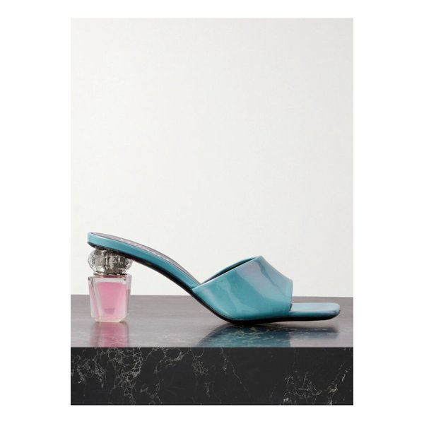 페이턴트 가죽 뮬 스카이 블루 1647597360335100