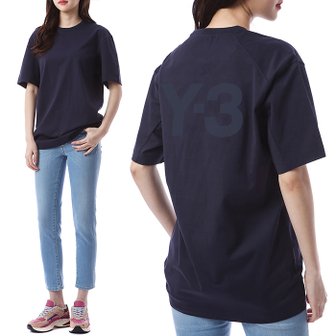 요지야마모토 M B LOGO TEE 빅로고 여성 라운드 티셔츠/FN3350