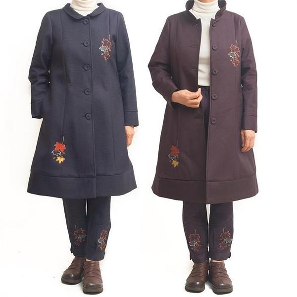 여자 누비 둥근차이나 카라 겨울 생활한복 누비  코트(1)