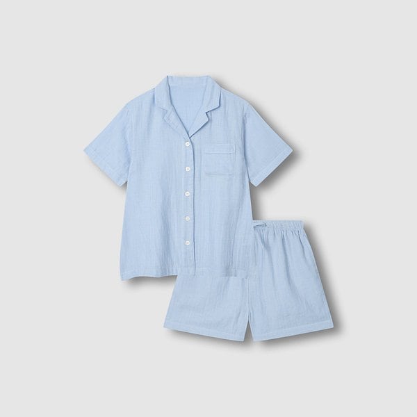 여 썸머 더블 코튼 3부 파자마 세트 J216201046052