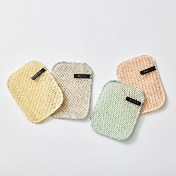 양면 고리 망사 수세미 4개입 x 1개