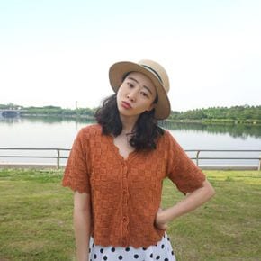 체스 짜임 레이스 뜨개 썸머 니트 카디건n605_P342009919