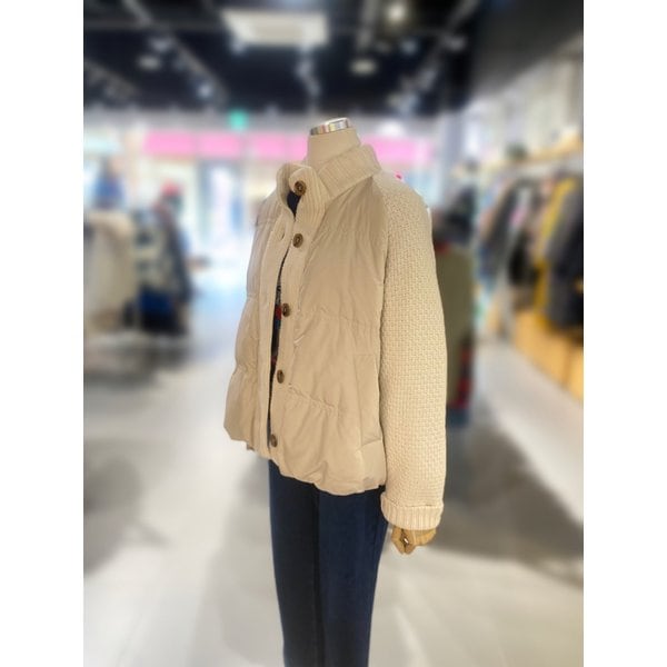 [여주점] 니트배색 하이넥 패딩 (BAPD50461)