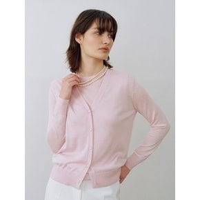 Silk Cashmere Knit Cardigan Light Pink