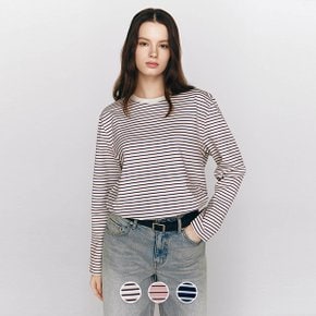 325509 여 저지 멀티 스트라이프 긴팔티