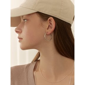 [연말 스페셜 6mm+10mm 진주귀걸이 증정] Thin hoop earring