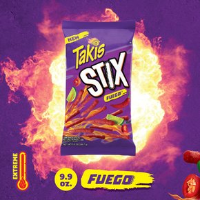 Takis  Stix  Fuego  옥수수  스틱  핫  칠리  페퍼와  라임  인공  향료  280.7g  백