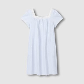여 시어서커 셔링 반팔 파자마 원피스 (WHITE/ LIGHT BLUE/ LIGHT NAVY/ LIGHT PINK )