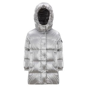 키즈 Moncler 키즈 Amra 다운 롱 파카 패딩 - 실버 7862635