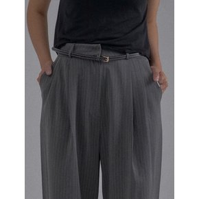 Stitch Slim Cow Belt_Black