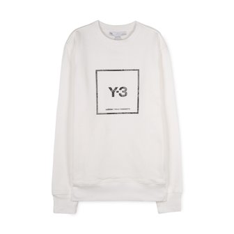 Y-3 남성 스퀘어 로고 화이트 맨투맨 GV6058 WHITE