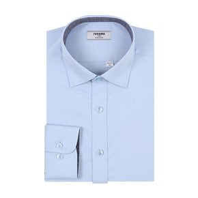 (일반핏)구김없고 가성비좋은  뱀브 트윌 스판 블루 긴팔셔츠 ( RZRSG0003-BU)