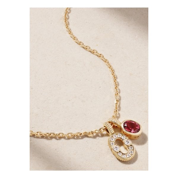 빌티에 마그네틱 세트 18k 골드 토르말린 다이아몬드 네크리스 1647597350893667