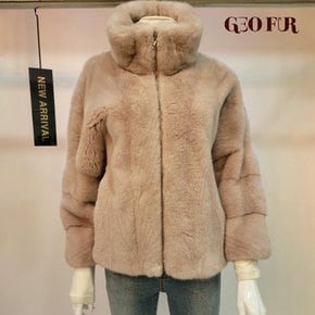 [GEO FUR] 천연모피 휘메일 밍크스킨 9부소매 자켓G304SJK0010