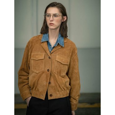 시야쥬 SIOT4050 suede trucker jacket_Camel