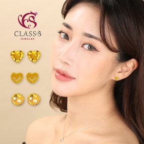 순금24K 미니귀걸이1+18K장식_0.50g~0.59g 3종