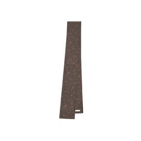 아모멘토 26FW Silk Floral Scarf, Brown