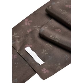 아모멘토 26FW Silk Floral Scarf, Brown
