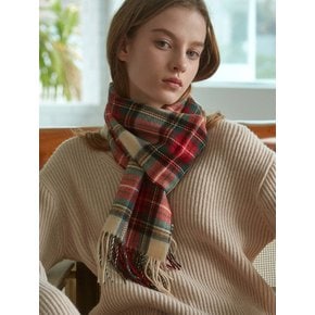 RETRO CHECK MUFFLER_BEIGE