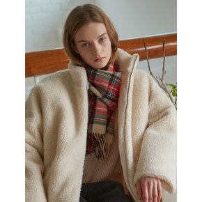 RETRO CHECK MUFFLER_BEIGE