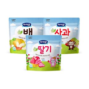 아이얌 동결건조 순과일칩 세트 (순딸기3+순배3+순사과3)