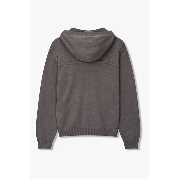 남성 울 블렌드 후디 집업 가디건 A415332004000