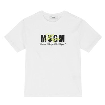 MSGM 24SS 키즈 로고 프린팅 티셔츠 S4MSJGTH283 001