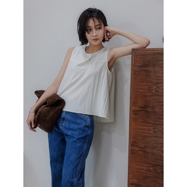 마쉬 슬리브리스 블라우스