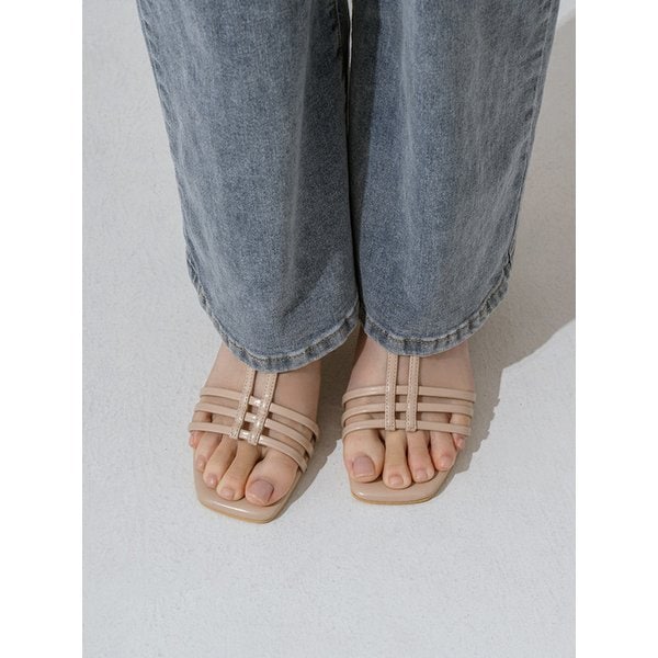 랑쥬 스퀘어 스트랩샌들 7cm