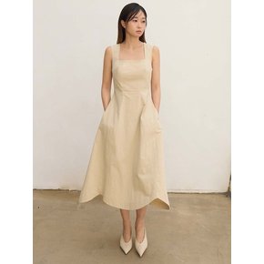 Fiore Sculpted Scallop Mididress (Beige)