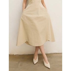 Fiore Sculpted Scallop Mididress (Beige)