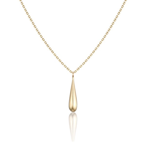 14k 솔리드 레인드롭 롱 목걸이 (14k골드) LFN22