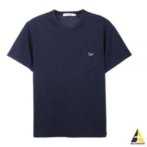 메종키츠네 NAVY FOX PATCH CLASSIC POCKET TEE-SHIRT (HM00136KJ0008-NAP480) (