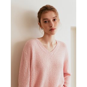 Cotton Fancy yarn Knit (Pink)