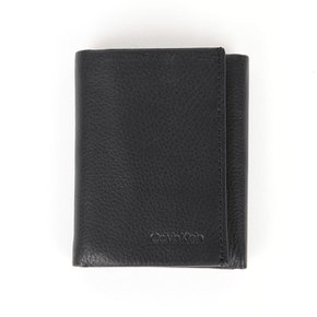 캘빈클라인 남성 슬림 레더 모노그램 트리폴드 지갑 블랙 31CK110002-001