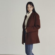 OVERFIT JACKET WOOL COAT BROWN