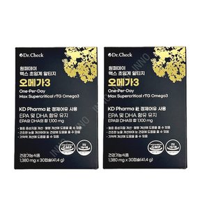 원퍼데이 맥스 초임계 알티지 오메가3 1380mg x 30캡슐 1+1 tr