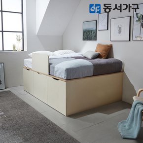 이미지 Q 멀티수납 평상형 침대+세이프가드+Q/본넬매트 DF638540