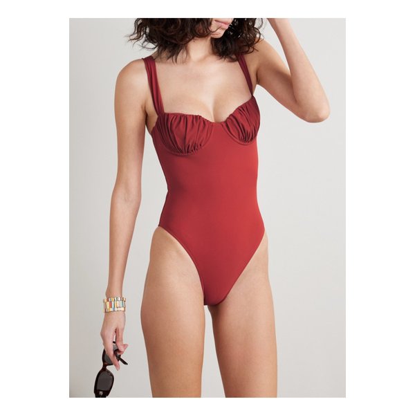 페이스풀 프리다 주름  언더와이어 스윔수트 레드 1647597352524565