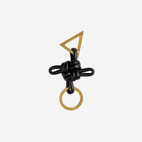 보테가 베네타 트라이앵글 키링 블랙 Bottega Veneta Triangle Keyring Black