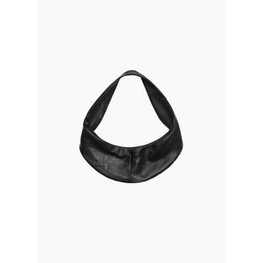 샵아모멘토 No.297 Small Crossed Leather Bag, Black