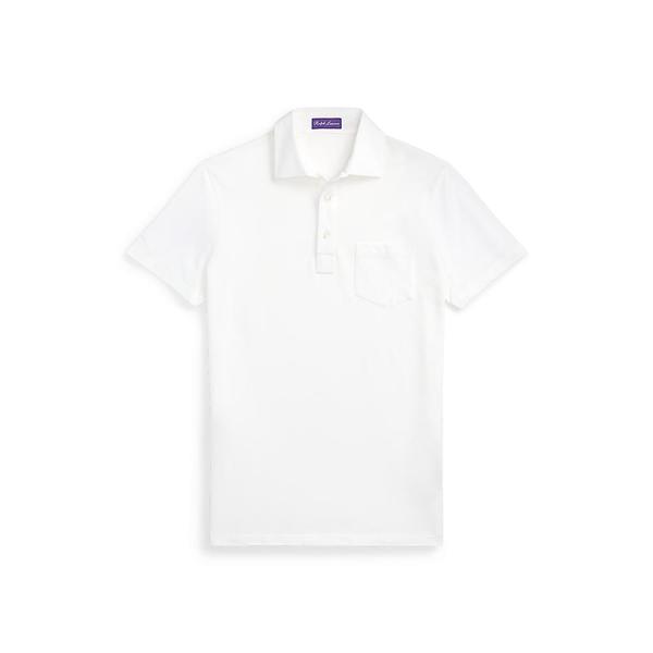 랄프 로렌 Purple Label 커스텀 슬림핏 워시 피케 폴로 셔츠(MNPLKNI1N820425100)