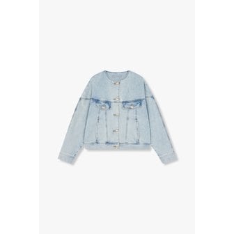 GCUT [시흥점] [지컷] 노카라 크롭 브러시 데님 자켓 (7225155001)