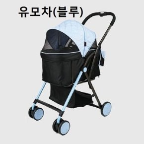 강아지 실내산책 노령견 개모차 애견 유모차 블루