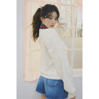 타미진스 [장원영PICK] 여성 에센셜 플래그 칼라 재킷 T32F1WJC43TWT1 TOMMY JEANS