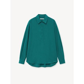 LOOSE-PIT BUTTON SHIRT_BLUEGREEN