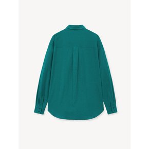 LOOSE-PIT BUTTON SHIRT_BLUEGREEN