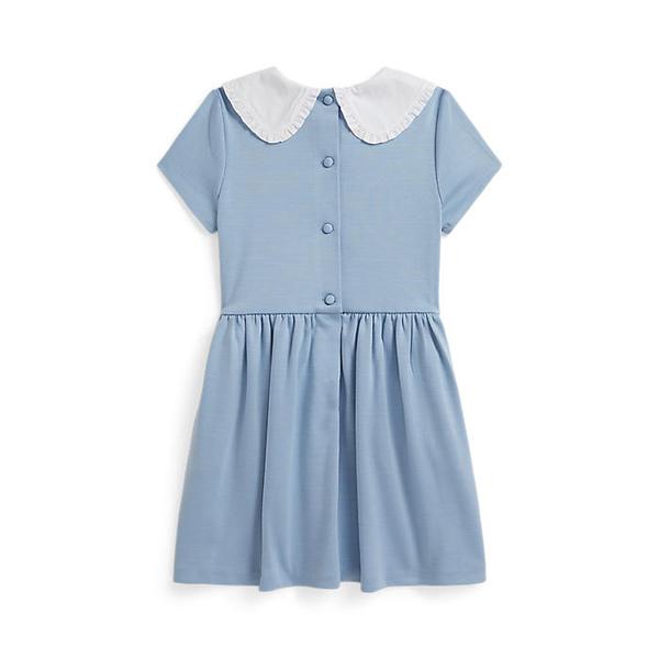 폴로 키즈 여아 2-6세 블루베리 칼라 스트레치 폰테 드레스(CWPODRSR3D21172400)