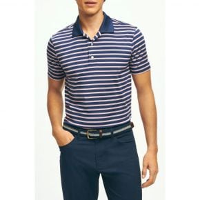 4284056 Brooks Brothers Stripe Performance Golf Polo