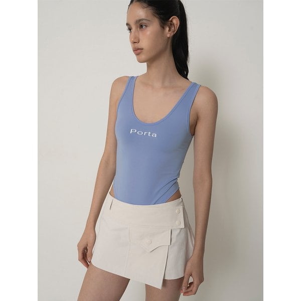 [리퍼브] PORTA LOGO BODYSUIT, BLUE